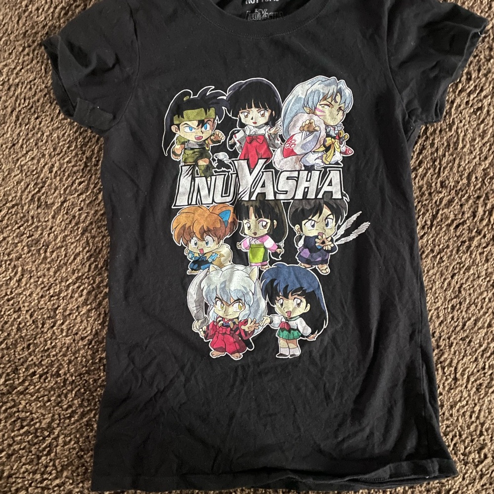 Hot Topic InuYasha Black Graphic Tee